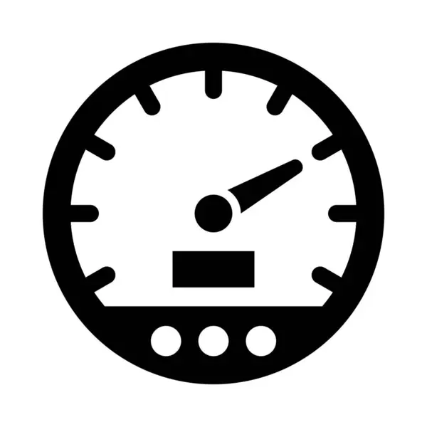 Snelheidsmeter Vectorglyph Pictogram Voor Persoonlijk Commercieel Gebruik — Stockvector