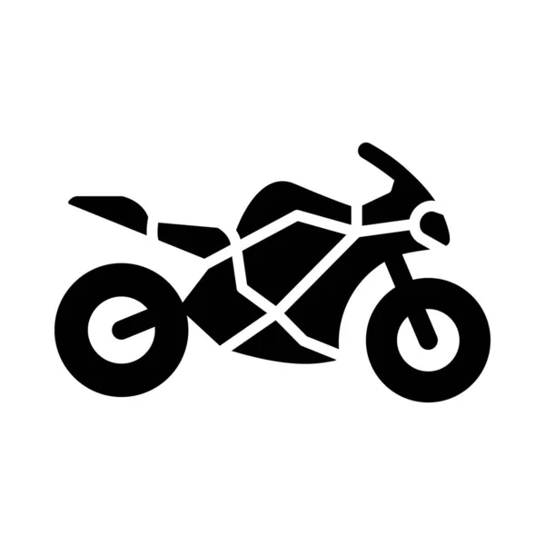 Icono Del Glifo Del Vector Motocicleta Para Uso Personal Comercial — Archivo Imágenes Vectoriales