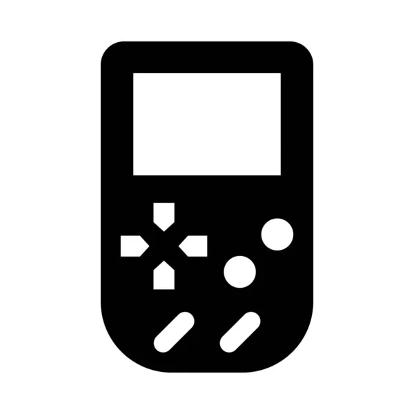 Gameboy Vastag Vonal Töltött Színek Személyes Kereskedelmi Használatra — Stock Vector