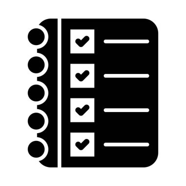 Kişisel ve Ticari Kullanım İçin Değerlendirme Vektörü Glyph Simgesi