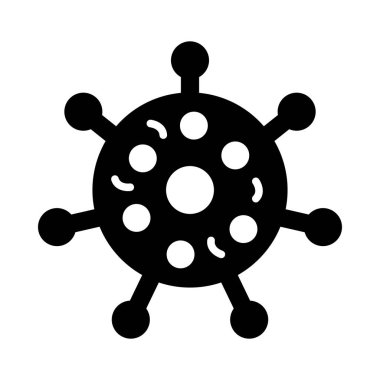 Kişisel ve ticari kullanım için Bakteri Vektörü Kabartma Simgesi