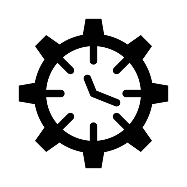 Time Vector Glyph Icon Für Den Persönlichen Und Kommerziellen Gebrauch — Stockvektor