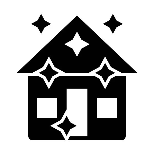 Векторная Икона Уборки Дома Личного Коммерческого Использования — стоковый вектор