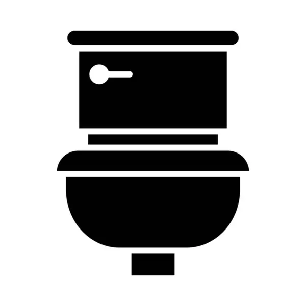 Toilet Vector Glyph Icon Personal Commercial Use — 스톡 벡터
