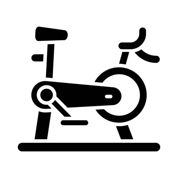 Stationäre Fahrrad Vector Glyph Icon Für Den Persönlichen Und Gewerblichen — Stockvektor