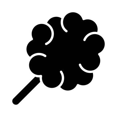 Kişisel ve Ticari Kullanım İçin Pamuk Şeker Vektörü Glyph Simgesi