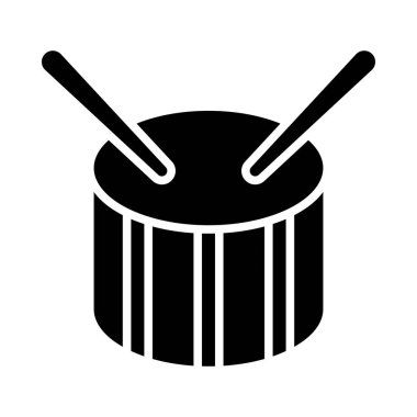 Kişisel ve ticari kullanım için Davul Vektörü Glyph Simgesi