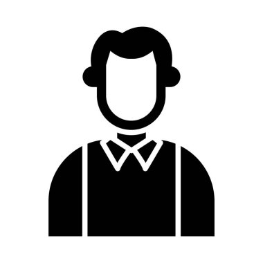 Kişisel ve Ticari Kullanım İçin Personel Vektörü Glyph Simgesi