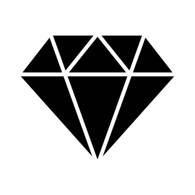 Kişisel ve ticari kullanım için Diamond Vector Glyph Simgesi
