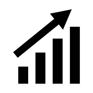 Kişisel ve ticari kullanım için Bar Grafik Vektörü Glyph Simgesi