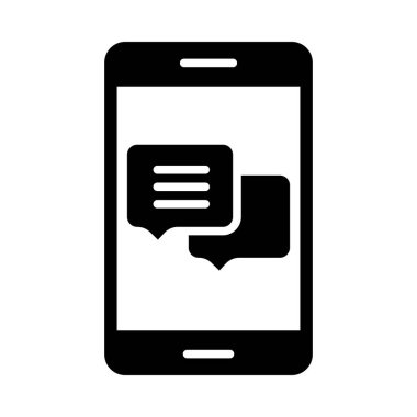 Kişisel ve Ticari Kullanım İçin Sohbet Vektörü Glyph Simgesi