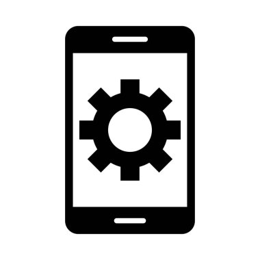 Kişisel ve Ticari Kullanım İçin Cep Telefonu Desteği Vektör Kabartma Simgesi