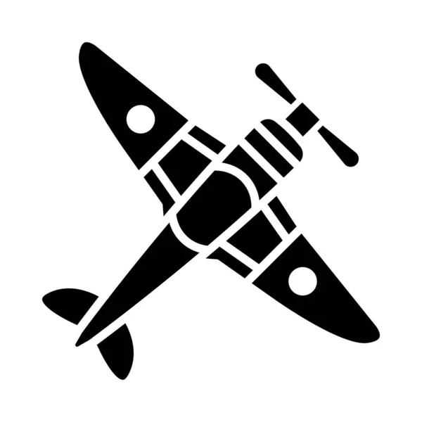 Flugzeug Vector Glyph Icon Für Den Persönlichen Und Kommerziellen Gebrauch — Stockvektor