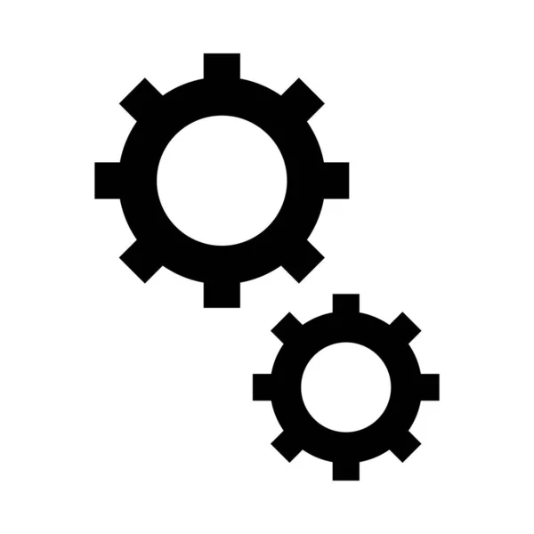 Gears Vector Glyph Icon Personal Commercial Use — Stock Vector