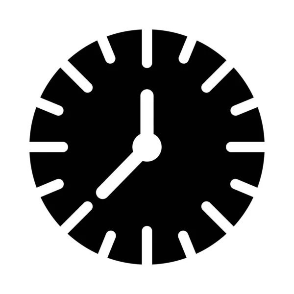 Годинник Векторна Піктограма Гліфа Особистого Комерційного Використання — стоковий вектор
