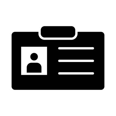 Kişisel ve Ticari Kullanım İçin Kimlik Kartı Vektör Sembolü