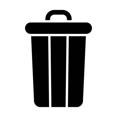 Kişisel ve ticari kullanım için Çöp Kutusu Vektörü Glyph Simgesi