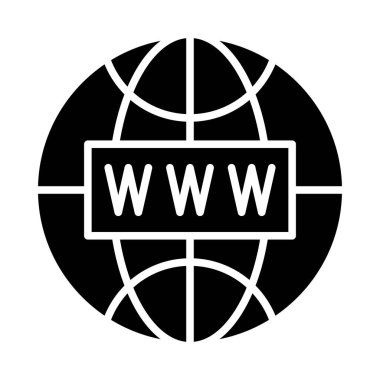 Kişisel ve Ticari Kullanım İçin Web Sitesi Vektörü Glyph Simgesi