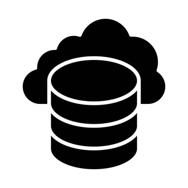 Kişisel ve ticari kullanım için Bulut Depolama Vektörü Kabartma Simgesi