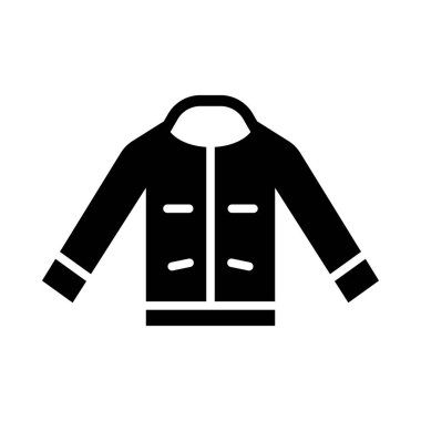 Kişisel ve Ticari Kullanım İçin Sürücü Ceketi Vektörü Glyph Simgesi