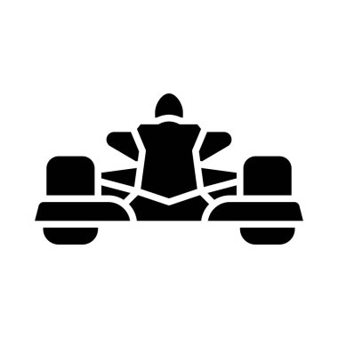 Kişisel ve ticari kullanım için Yarış Oto Vektörü Glyph Simgesi