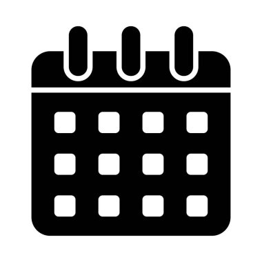 Kişisel ve Ticari Kullanım İçin Takvim Vektörü Kabartma Simgesi