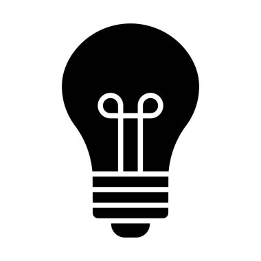 Kişisel ve Ticari Kullanım İçin Ampul Vektörü Kabartma Simgesi