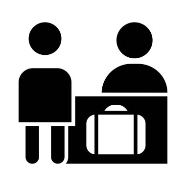 Kişisel ve ticari kullanım için Resepsiyon Vektörü Glyph Simgesi