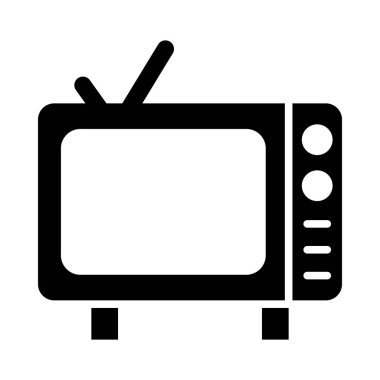 Kişisel ve ticari kullanım için televizyon vektörü kabartma simgesi