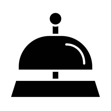 Kişisel ve ticari kullanım için Otel Çan Vektörü Glyph Simgesi