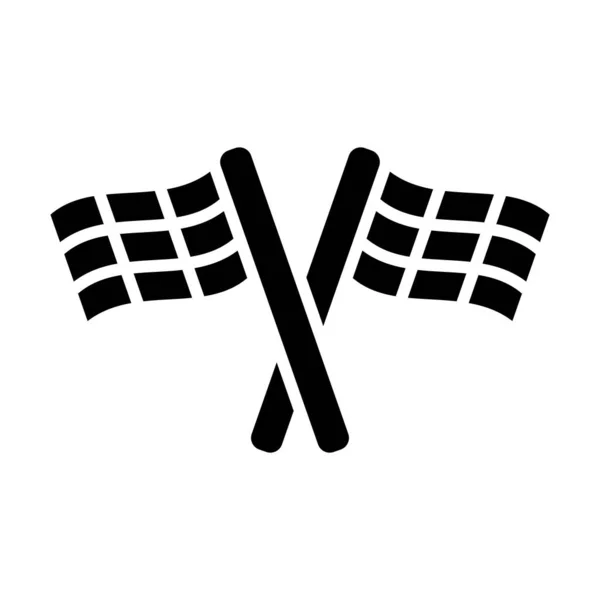 Pit Flag Vector Glyph Icon Para Uso Personal Comercial — Vector de stock