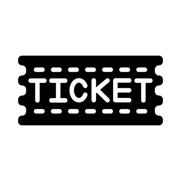 Ticket Vector Glyph Icon Personal Commercial Use — Stock Vector
