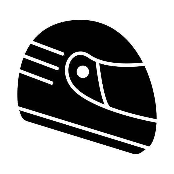 個人的および商業的使用のためのヘルメットベクトルグリフアイコン — ストックベクタ