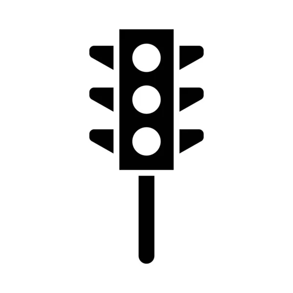Traffic Lights Vector Glyph Ikona Użytku Osobistego Komercyjnego — Wektor stockowy