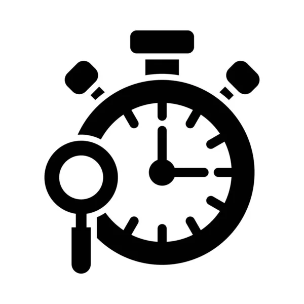 Icono Glifo Vectorial Seguimiento Tiempo Para Uso Personal Comercial — Archivo Imágenes Vectoriales