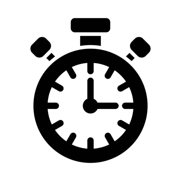 Reloj Vector Glifo Icono Para Uso Personal Comercial — Archivo Imágenes Vectoriales