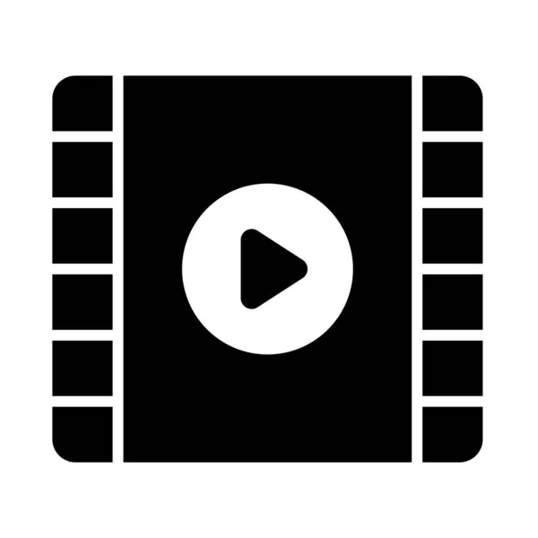 Video Vector Glyph Icon Para Uso Personal Comercial — Vector de stock
