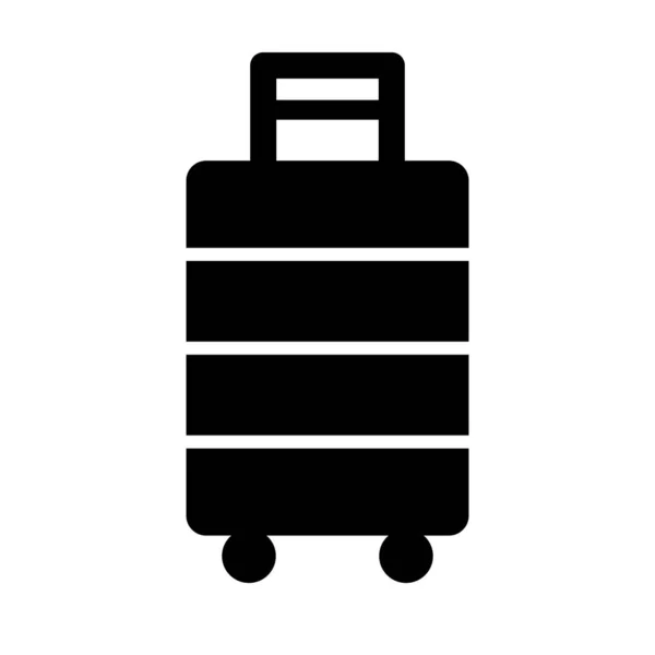 Luggage Vector Glyph Icon Personal Commercial Use — Stock Vector