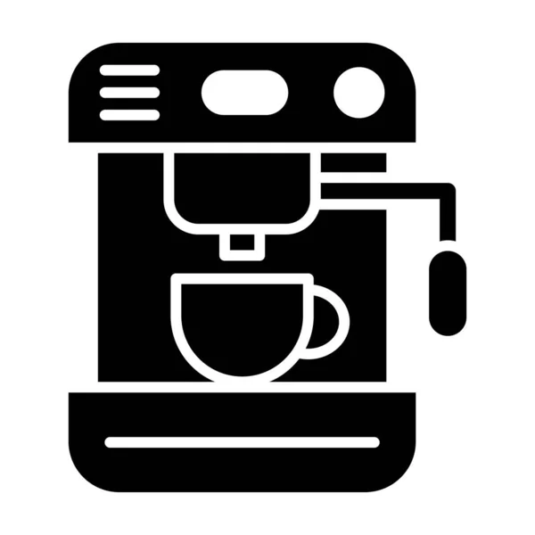 個人的および商業使用のためのコーヒー メーカーのベクターのグリフのアイコン — ストックベクタ