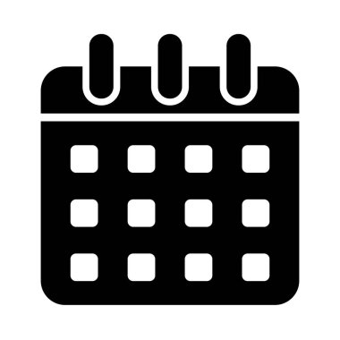 Kişisel ve Ticari Kullanım İçin Takvim Vektörü Kabartma Simgesi
