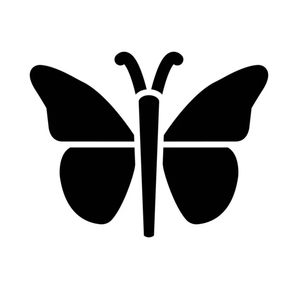 Butterfly Vector Glyph Icon Für Den Persönlichen Und Kommerziellen Gebrauch — Stockvektor