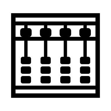 Kişisel ve ticari kullanım için Abaküs Vektörü Glyph Simgesi