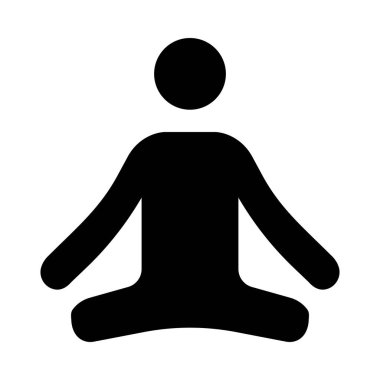 Kişisel ve ticari kullanım için Yoga Vektörü Kabartma Simgesi