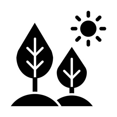 Kişisel ve Ticari Kullanım İçin Doğa Vektörü Kabartma Simgesi