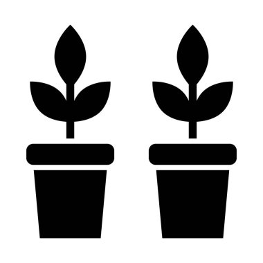 Kişisel ve ticari kullanım için bitki vektörü kabartma simgesi