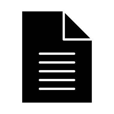 Kişisel ve Ticari Kullanım İçin Belge Vektörü Glyph Simgesi