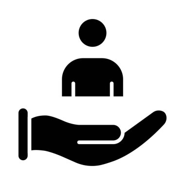 Kişisel ve Ticari Kullanım İçin Müşteri Vektörü Glyph Simgesi