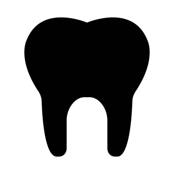 Zahnvektor Glyphen Symbol Für Den Persönlichen Und Kommerziellen Gebrauch — Stockvektor