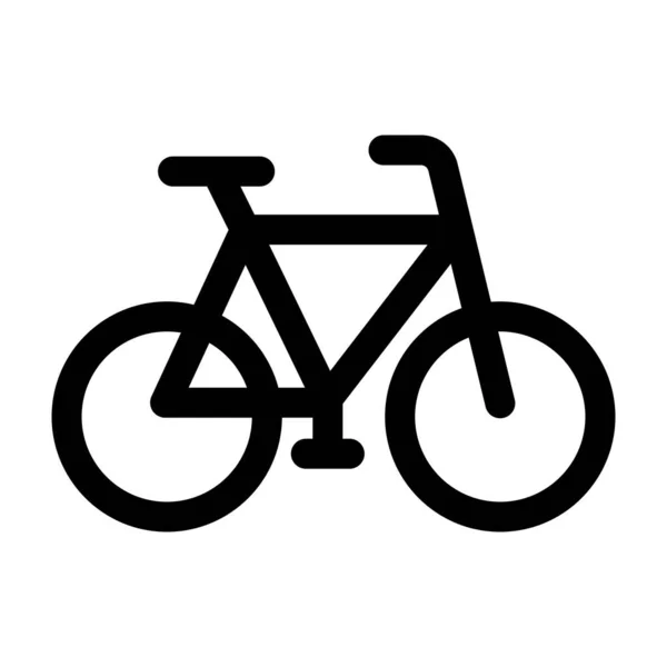 Bicycle Vector Glyph Icon Personal Commercial Use — Stock Vector