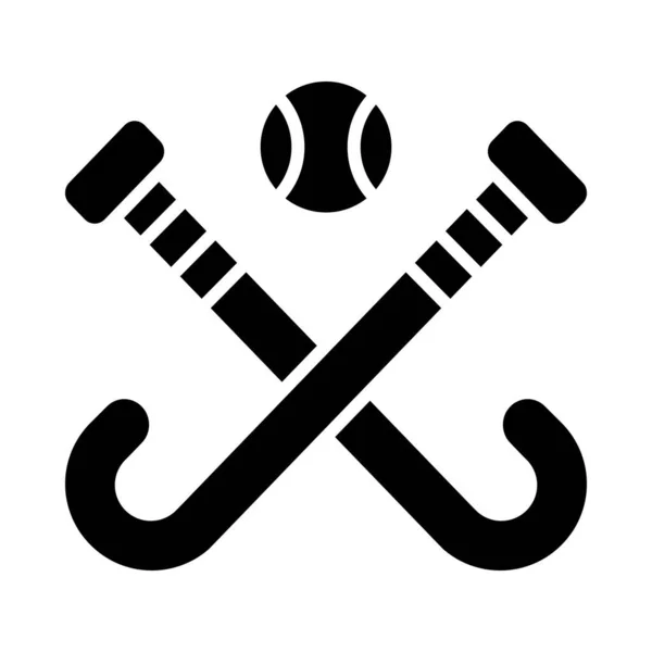 Hockey Vector Glyph Εικονίδιο Για Προσωπική Και Εμπορική Χρήση — Διανυσματικό Αρχείο